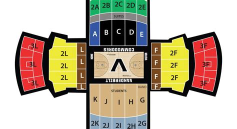 Vanderbilt Basketball Arena Seating Chart