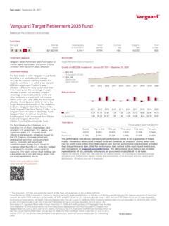 Vanguard 2035 Fund Fact Sheet