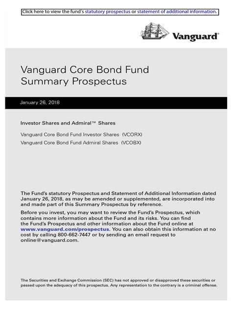 Vanguard Core Bond Fund: A Comprehensive Overview