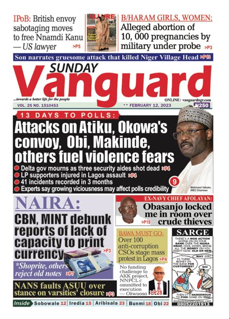 Vanguard Newspaper.com: 2023's Top 10 Unforgettable Stories