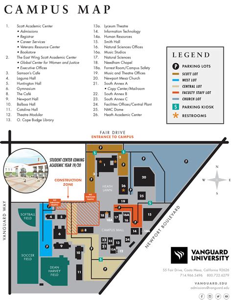 Vanguard University Campus Map: A Comprehensive Guide to Explore the Campus Grounds