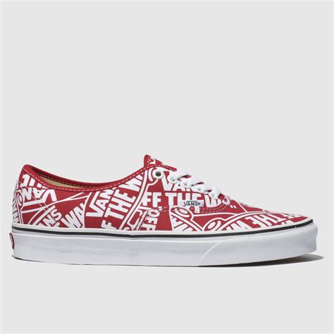 Vans Shoes White and Red