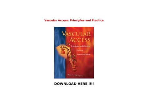 Vascular Access Principles and Practice PDF