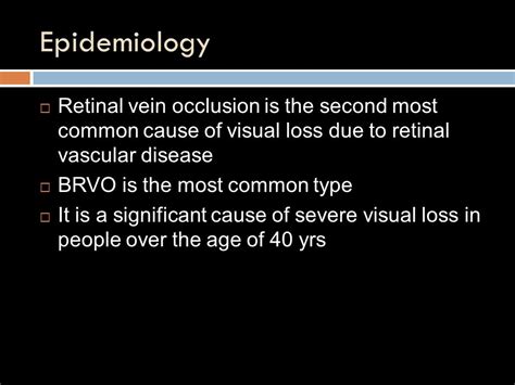 Vascular Occlusion Epidemiological Epub