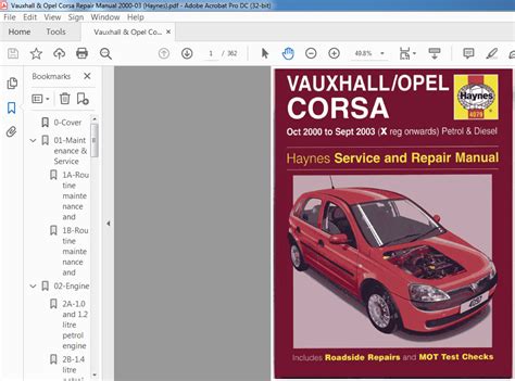 Vauxhall/opel Corsa Service Repair Manual Download 2000-2004 PDF Doc