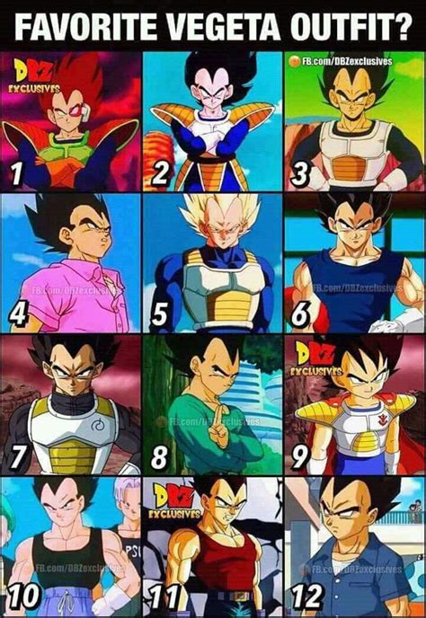 Vegeta's Outfits: A Reflection of His Journey