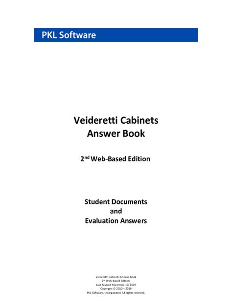 Veideretti Cabinets Transaction Answers PDF
