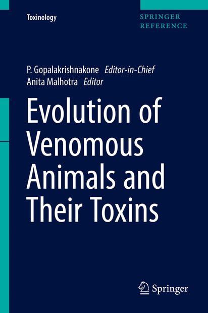 Venomous Animals and Their Toxins 1st Edition Epub