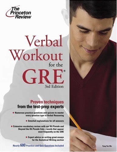 Verbal Workout for the GRE 3rd Edition Graduate School Test Preparation Doc