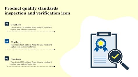 Verification of product quality: