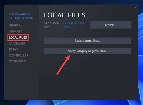 Verify Game Files: