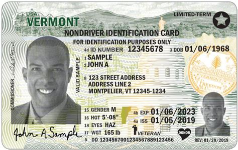 Vermont Driver's License 2013 Free Template