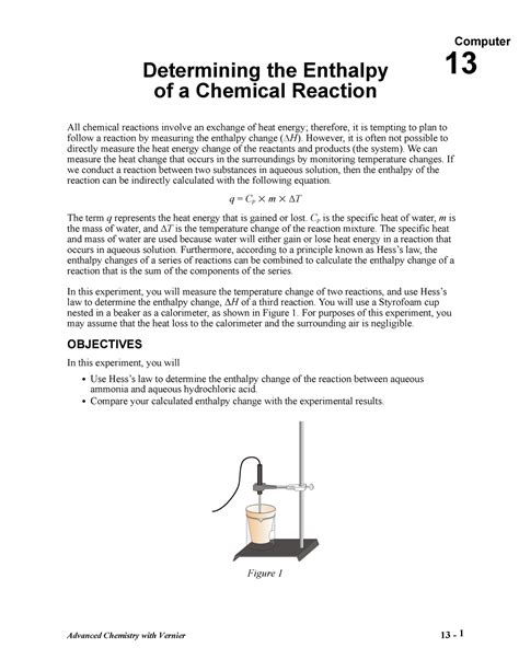 Vernier Enthalpy Lab Answer Doc