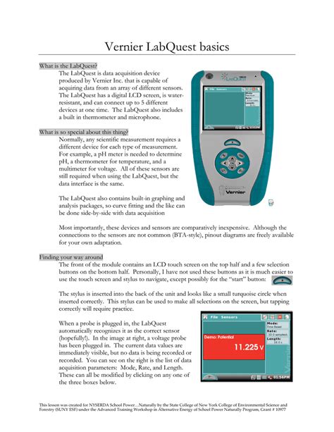 Vernier Labquest 22 Answers Reader