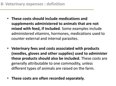 Veterinary expenses: