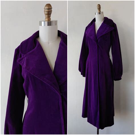 Vibrant Purple Velvet Coat: