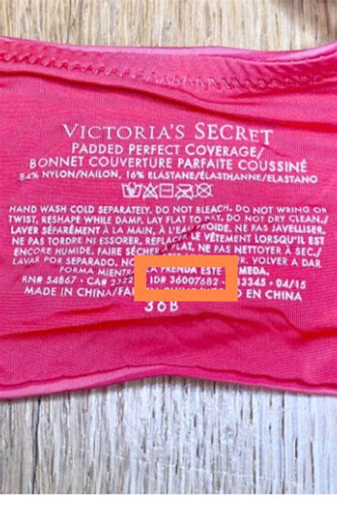 Victoria's Secret Tag Number To Catalog Number