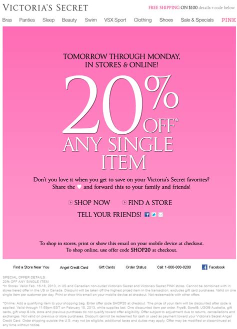 Victoria Secret Store Coupons Printable