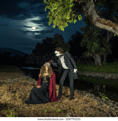 Victorian Vampire and Victim