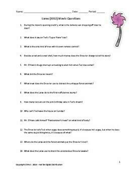 Video Question Answers For The Lorax Reader