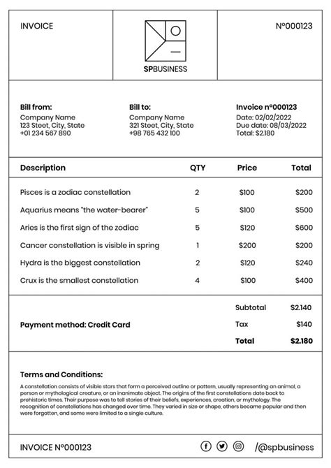 Videographer Invoice Template