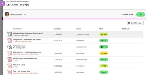 View Course Materials and Grades: