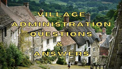 Village Administration Question And Answers Kindle Editon