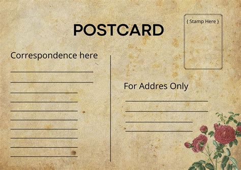 Vintage Postcard Template