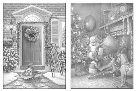 Vintage Santa Claus Coloring Fun A Grayscale Adult Coloring Book Grayscale Coloring Books Volume 27 Doc