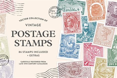 Vintage postage stamps