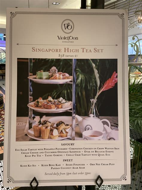 Violet Oon Ion High Tea Menu: A Journey of Flavors