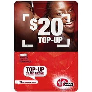 Virgin Mobile 20 Top Up Card Kindle Editon