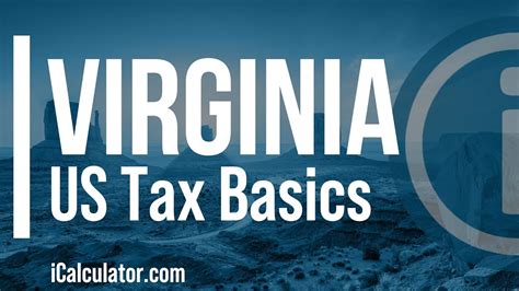 Virginia State Tax Calculator: A Comprehensive Guide