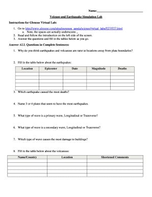 Virtual Earthquake Lab Answer Key PDF PDF