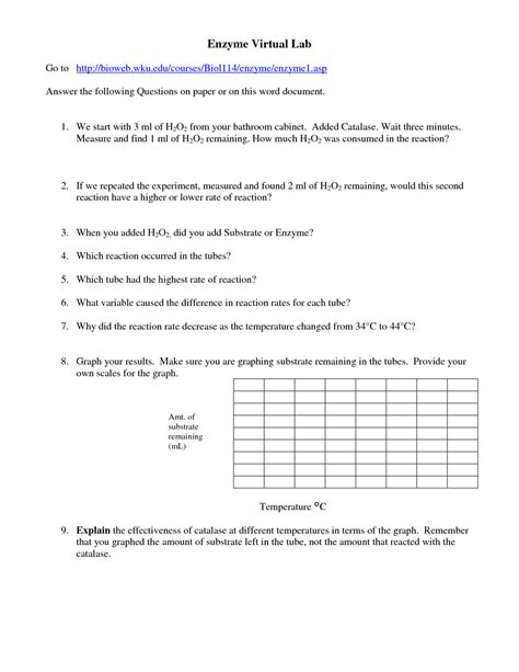 Virtual Lab Enzyme Controlled Reactions Answer Key Reader