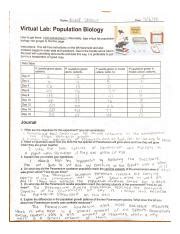 Virtual Populations Lab Answer Key Kindle Editon