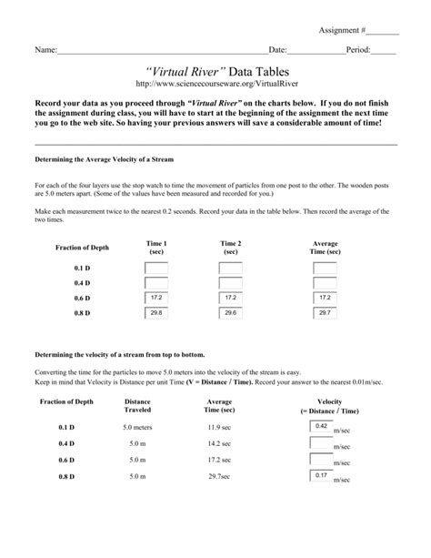 Virtual River Discharge Answers Key Kindle Editon