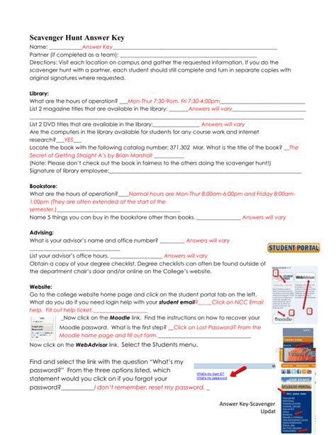 Virus Scavenger Hunt Answer Key Reader