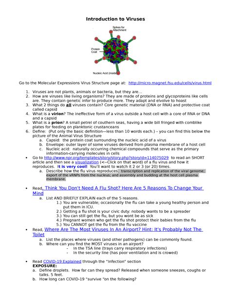 Virus Webquest Doc Answer Key Epub