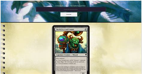 Visit the MTG AI Art Generator website: