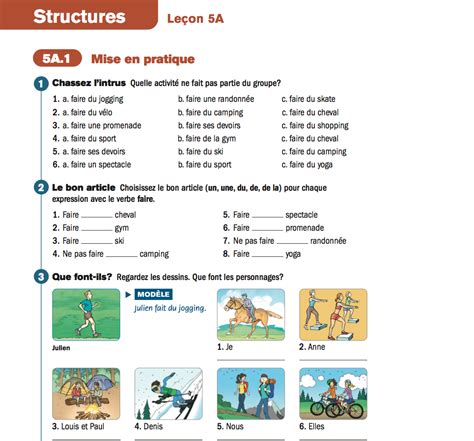 Vista Higher Learning French Workbook Answers Doc
