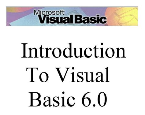 Visual Basic 60 Tutorial For Beginners Pdf Free Download PDF