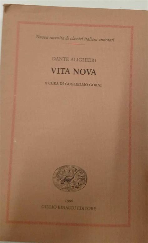 Vita nova Nuova raccolta di classici italiani annotati Italian Edition Doc