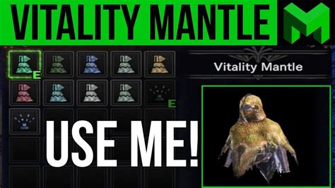 Vitality Mantle MHW: The Ultimate Defense Companion