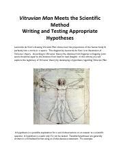 Vitruvian Man Meets The Scientific Method Answers Epub