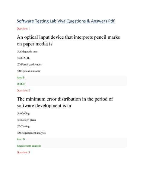 Viva Questions And Answers From Hdl Reader