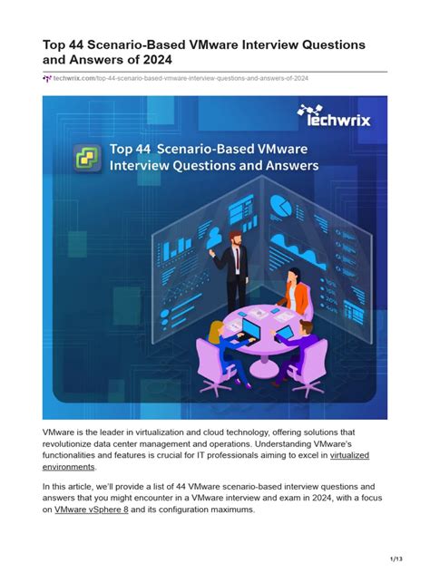 Vmware Scenario Based Interview Questions And Answers Reader