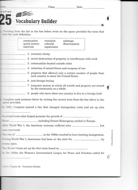 Vocab Builder Section 2 Modern Era Answers Kindle Editon