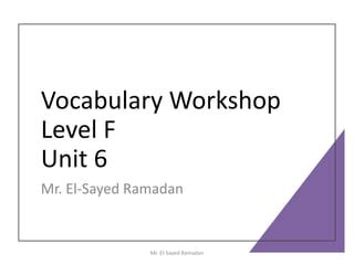 Vocab Workshop Level F Unit 6 Answers Doc