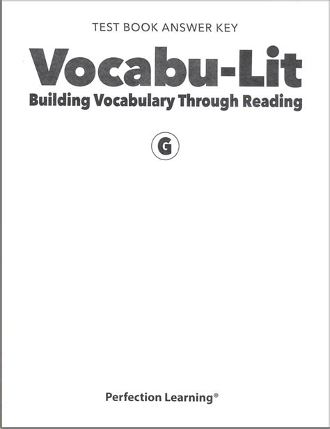 Vocabu Lit Answer Key PDF